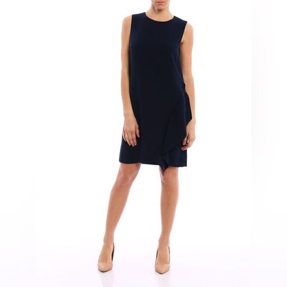 NWT Diane Von Furstenberg Vestido Corto Wyler Azul Oscuro Mini Black Dres Size 0 - Picture 5 of 12